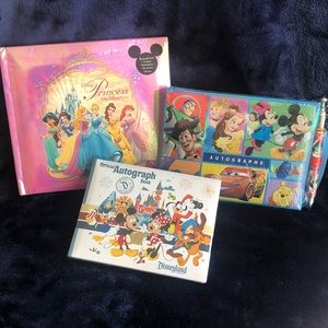 3 Disney Official Autograph Books Bundle